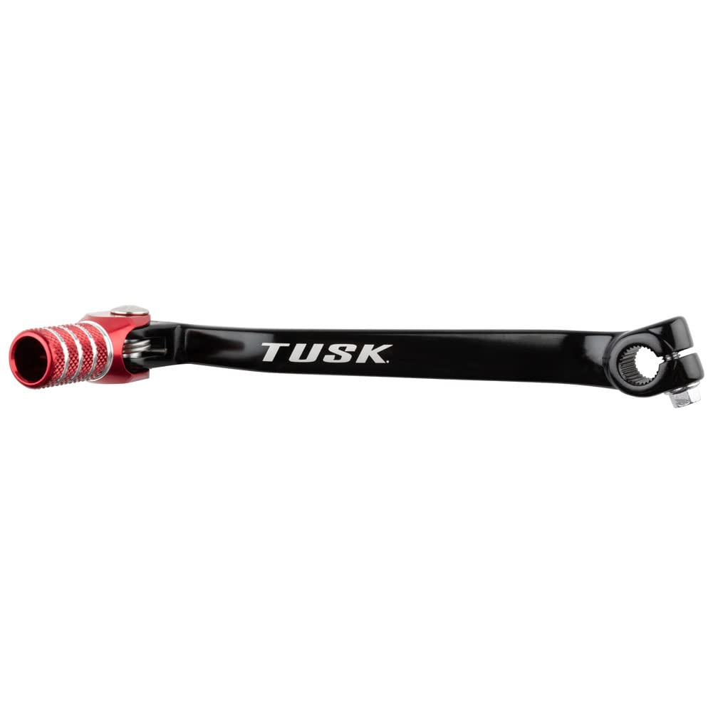 TUSK Folding Shift Lever - Aluminum, One Size, Black/Red Tip for Honda TRX 400EX 1999-2008 Model 103-085-007679c0-0