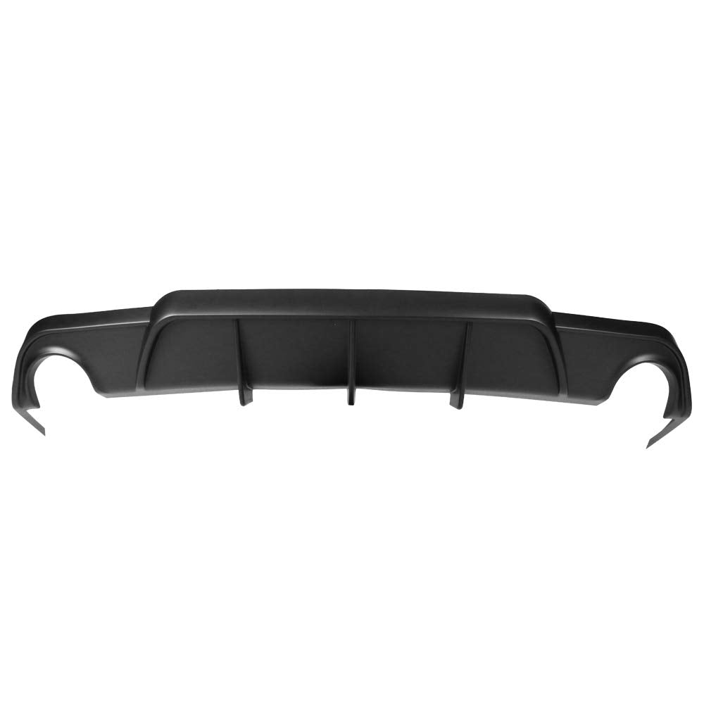 IKON MOTORSPORTS, Rear Bumper Lip Compatible with 2006-2013 Lexus Is250 Is350, Black PP Rear Lip Finisher Under Chin Spoiler Und