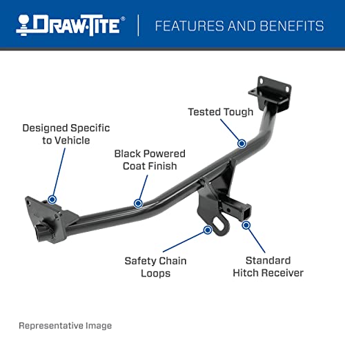 Draw-Tite 36572 Class 2 Trailer Hitch, 1.25 Inch Receiver, Black, Compatible with 2016-2021 Hyundai Tucson