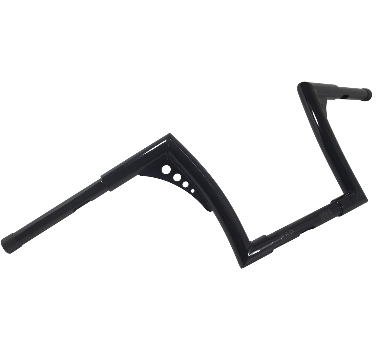 AIRCMT 10 Inch Rise Batwing Ape Hangers Handlebar for Harley Softail & Sportster - 1-1/4'' Tube, Gloss Black, Alloy Steel
