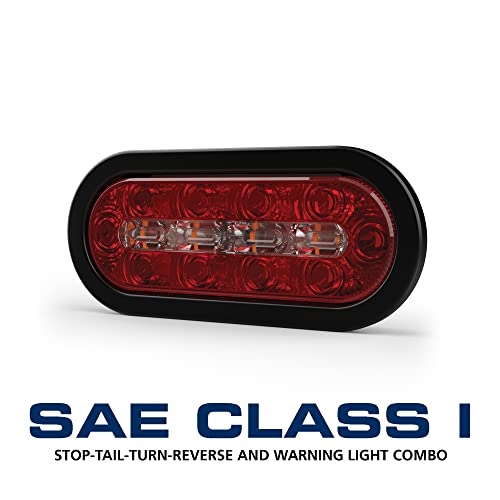 Ecco Ed3060Aw Stop-Tail-Turn-Reverse And Warning Light Combo 6'' Oval Grommet Mount (6'' Oval)