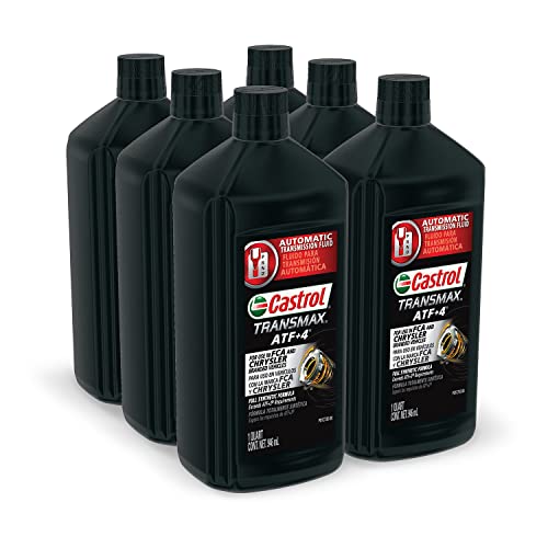 Castrol Transmax ATF+4 Automatic Transmission Fluid, 1 Quart - 6 Pack, Model 15A9FA-6PK