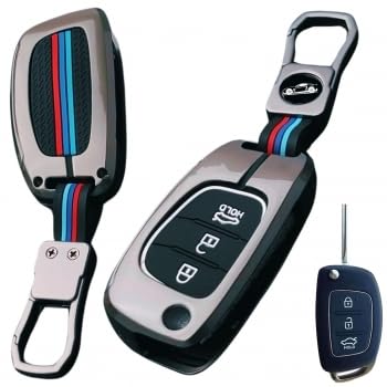 Namani Metal Silicon Key Cover Compatible With Hyundai Creta| Venue| Tucson| Alcazar| I20 Key Cover| Grand I10 Nios Key Cover| A