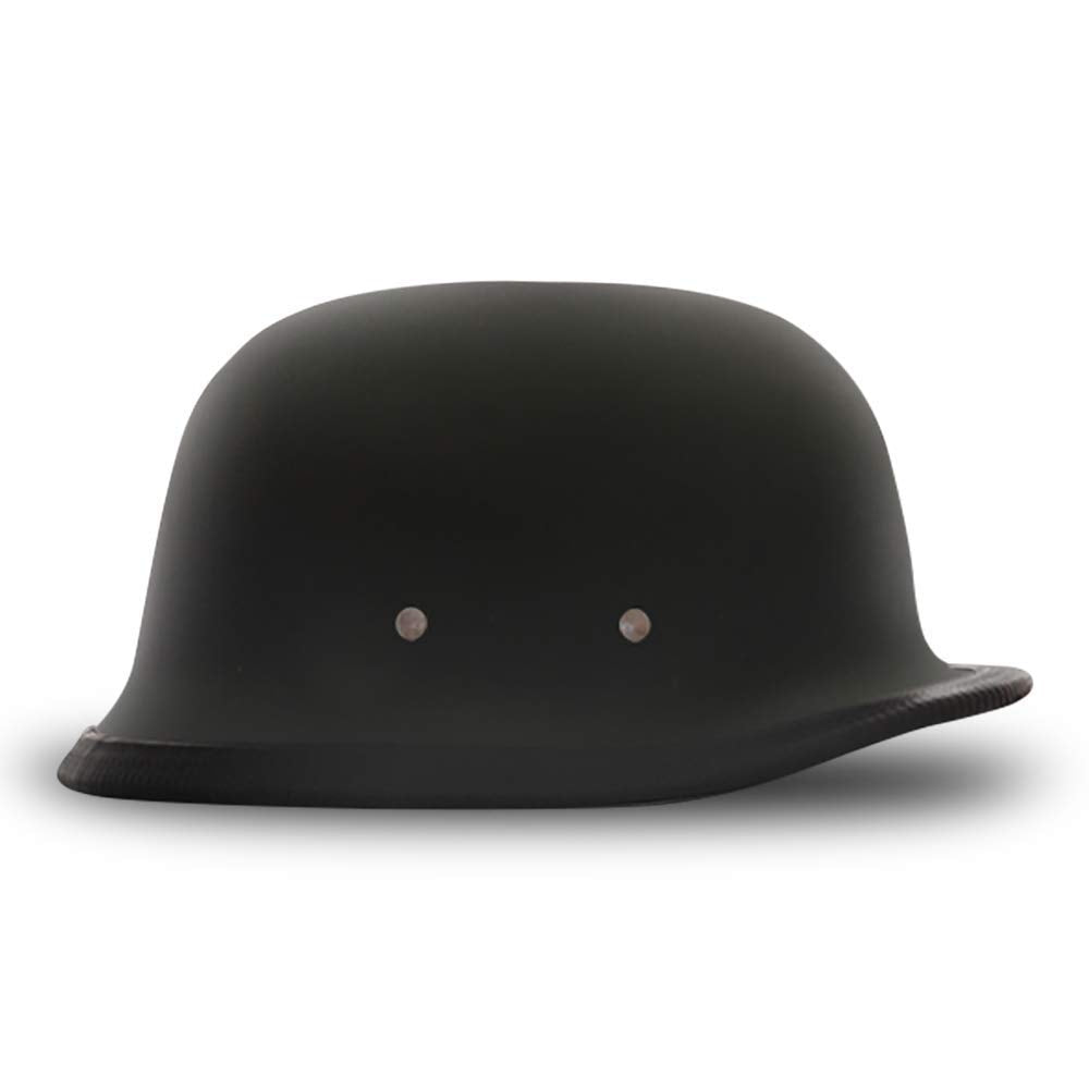 Daytona Helmets German Style Novelty Motorcycle Helmet - Timeless Classic Design, Comfortable Padded Liner, Adjustable Leather C