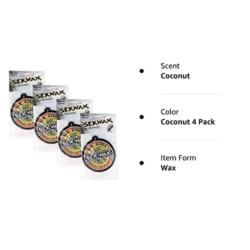 Sex Wax Air Freshener Multi Pack (Coconut 4 Pack)