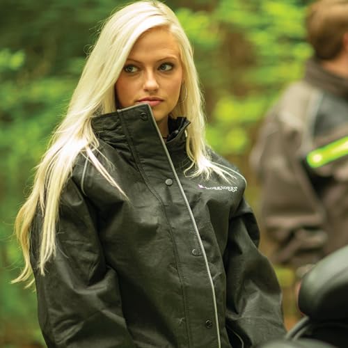 Frogg Toggs Women'S Road Toad Reflective Jacket, Black, Large
