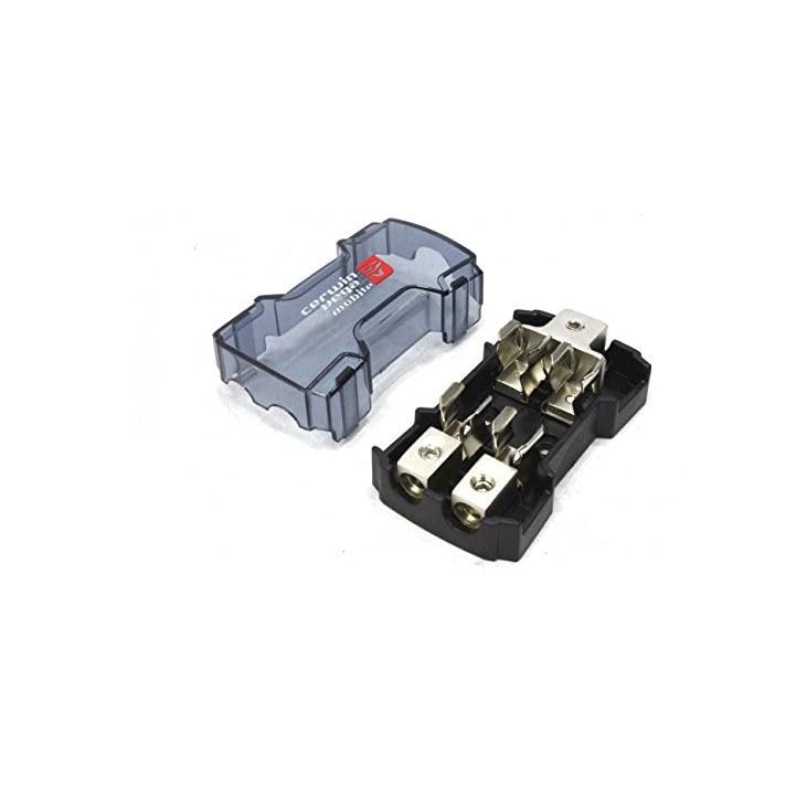 Dual Fuse Mounted Agu Fuse Holder With Cover Single Input And Two Outputs