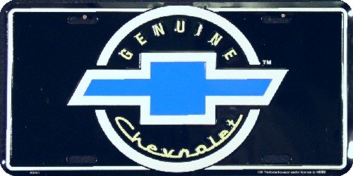 Hangtime 2161 Genuine Chevrolet Embossed Metal Auto Tag 6 X 12