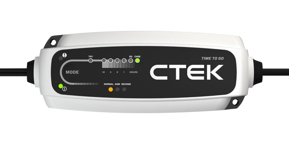 CTEK (40-255) CT5 Time to Go-12 Volt Battery Charger and Maintainer with Accessories