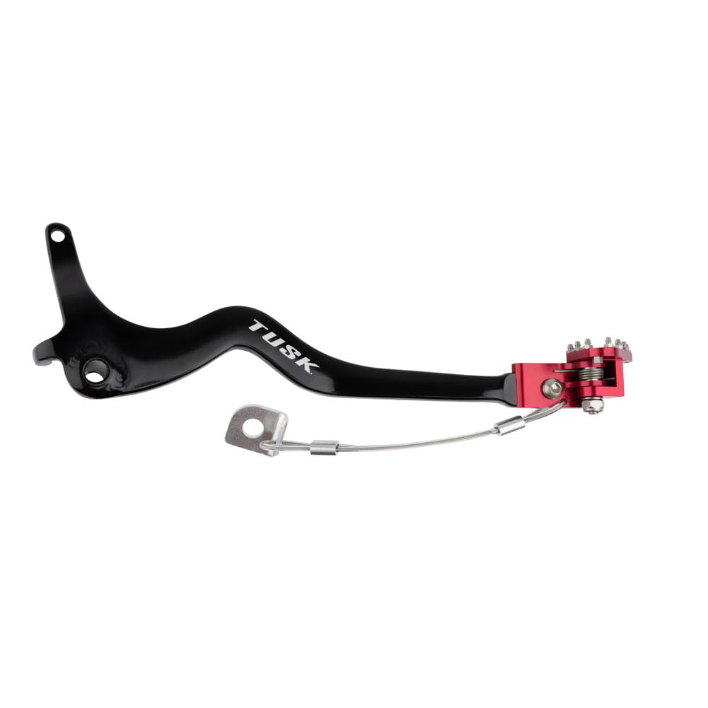 Tusk Aluminum Brake Pedal Red Tip - Fits: Honda Crf150F 2006-2009,2012-2016