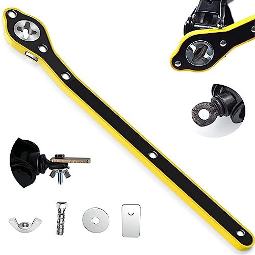 Kroywen Smart Auto Jack Ratchet Wrench  Long Handle LaborSaving With Adapter For Car, Suv, Motorcycle Tire Wheel Nut