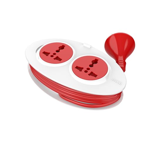 Gm 3207 Gon Mini 3 Pin Extension Cord 1.5 Mtr. With Indicator, Safety Shutter & 2 International Sockets