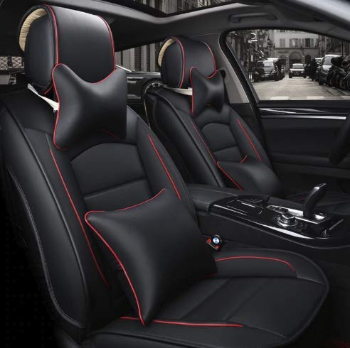 3D FRONTLINE PU Leather Car Seat Cover Black Compatible with Maruti Baleno New Model
