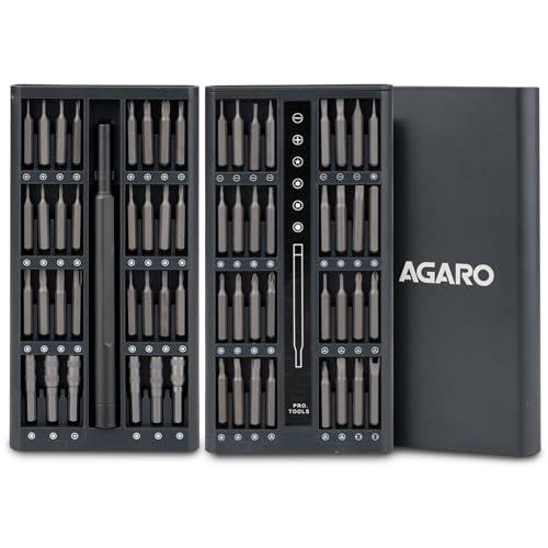 Agaro 62 In 1 Mini Precision Screwdriver Set, Multifunction Magnetic Driver Bit, Pocket Tool Kit For Electronics, Tablet, Cellph