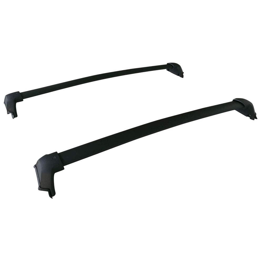 Freemotor802 Compatible With 2017-2022 Honda Crv Cross Bar, Oe Style Unpainted Black Aluminum&Rubber Top Roof Rack