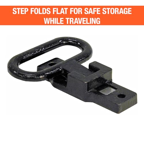 Buyers Products B2797BPC2 Black E Coat Folding Safety Step and Handle with Safety Storage, 2 Pack, Multi-Purpose Step and Grab H