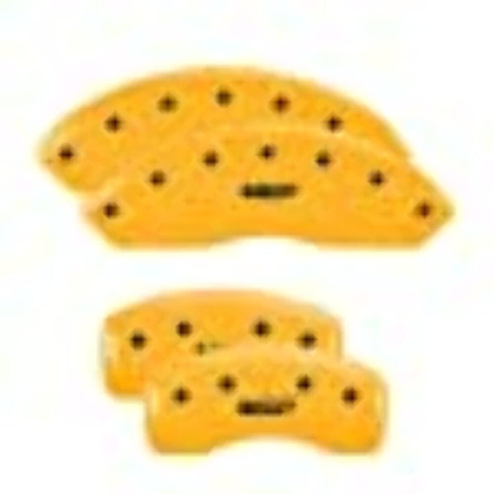Mgp Caliper Covers 54015Smgpyl Mgp Yellow Powder Coat Finish, Black Characters, Set Of 4