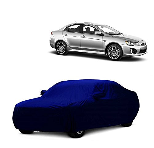 MotRoX Car Body Cover Compatible with Mitsubishi Lancer with Side Mirror Pocket (Navy Blue)