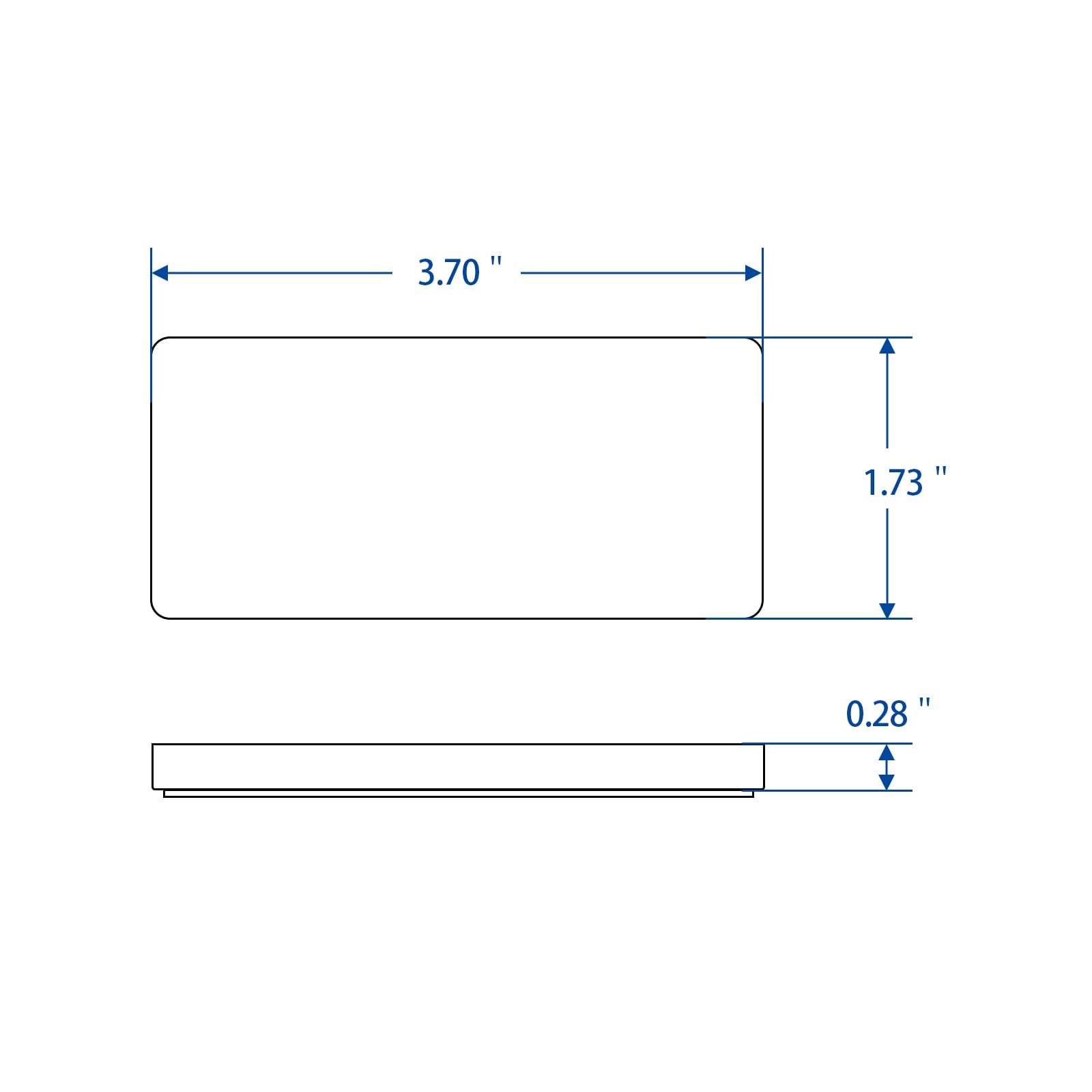 2Pcs Plastic Rectangular Stick-on Reflector Sticker (Red, 3.70 x 1.73 in)