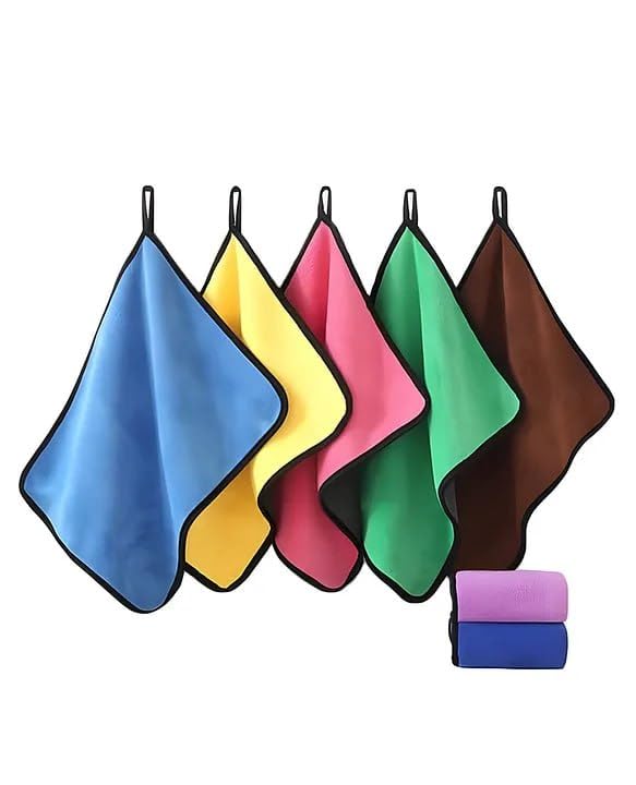 DualSided Car Cleaning Cloth, Heavy Microfiber Double Sided, Extra Thick Plush 500 GSM LintFree Towel (40cm x 40cm), Microfibr