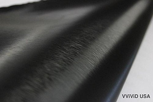 Vvivid Black Brushed Steel Vinyl Wrap Roll With Air Release Technology (10Ft X 5Ft)