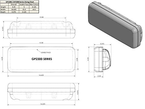 NavPod GP2301 InstrumentPod Pre-Cut for Three Instruments for 12    Wide Guard