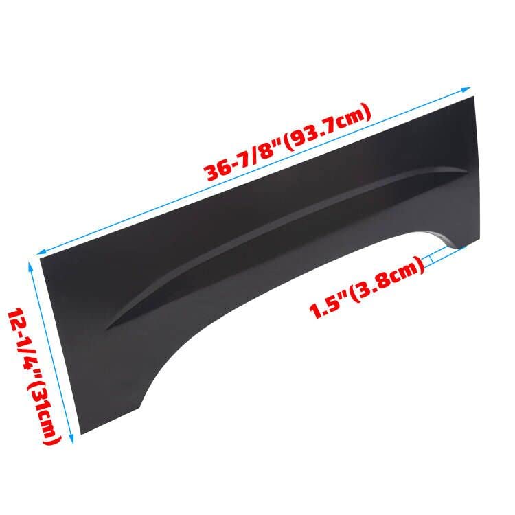 ECOTRIC Rear Bed Wheel Arch Repair Panel for 1999-2007 Chevy Silverado GMC Sierra, Steel, Black, 1 Set, Model VC-LYAM-370