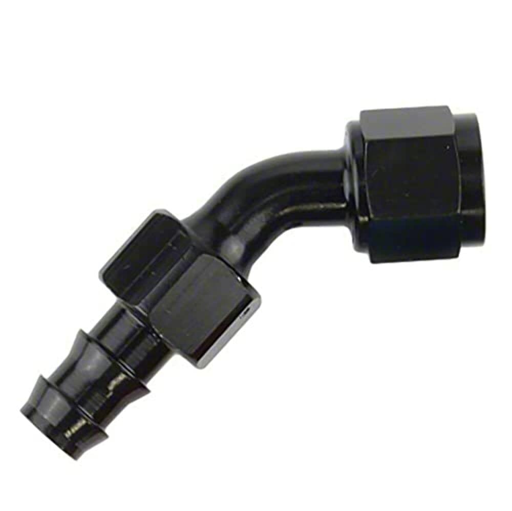 Speedfx 520445Bk -4An X 45 Blk Push-On Hose End