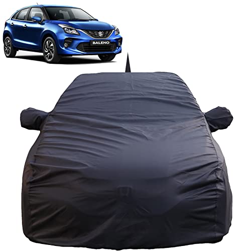 Baleno Waterproof Car Cover With Mirror & Antenna Pockets, Grey Color, 4X4 American Matty,Triple Stitched, Compatible With Marut