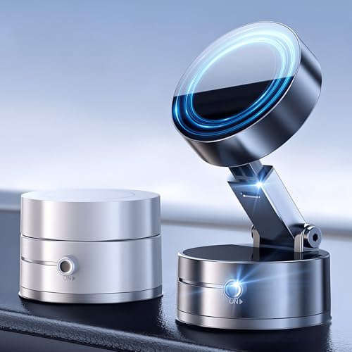 Jingjinyy Vacuum Magnetic Foldable Phone Holder, A Movable Vacuum Magnetic Car Phone Holder Compatible With Iphone 16/15/14/13/1