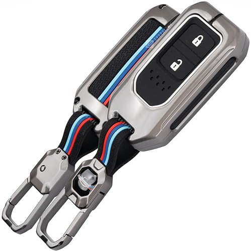 Shopoflux Metal Key Cover Compatible For Honda Elevate | Brv | Wrv | Crv | Jazz | City | Amaze 2 Button Smart Key