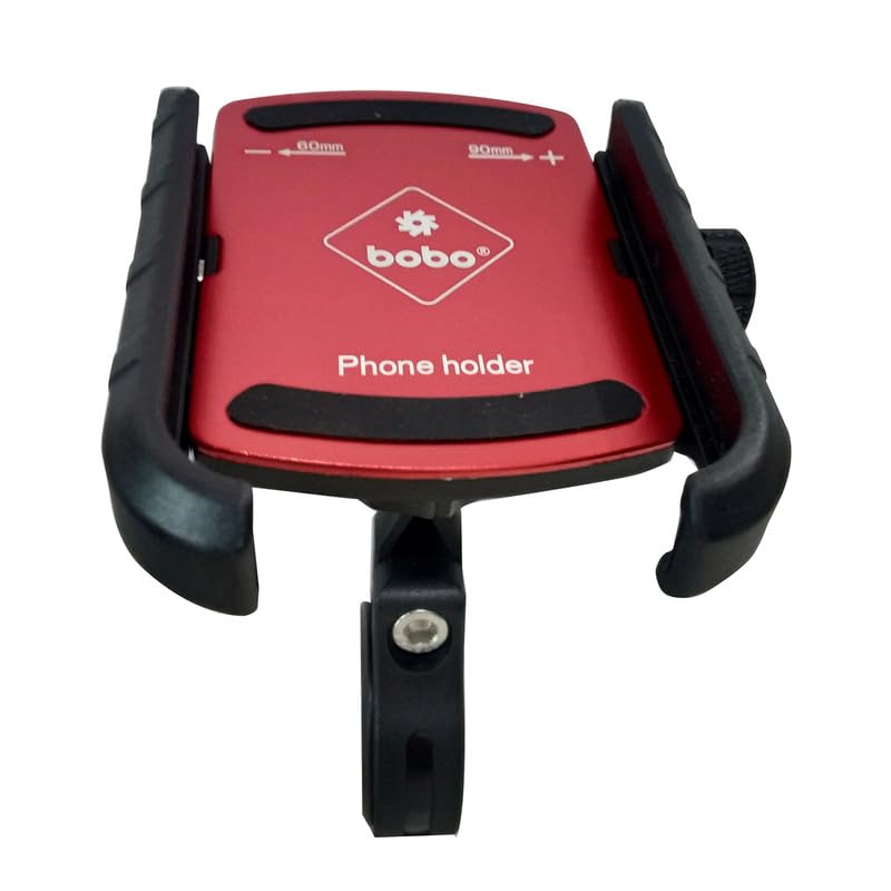 BOBO BM4 JawGrip Waterproof Bike/Motorcycle/Scooter Mobile Phone Holder Mount, Ideal for Maps and GPS Navigation (Red)