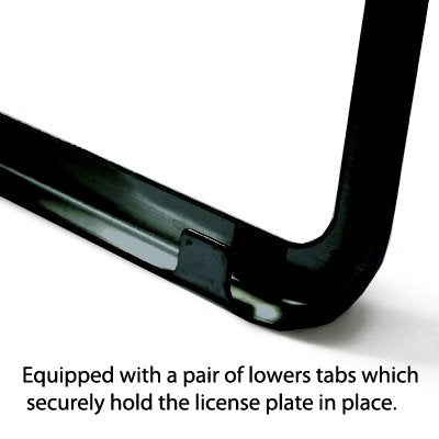 Au-Tomotive Gold Laser Etched License Plate Frame For Dodge Challenger (Black)