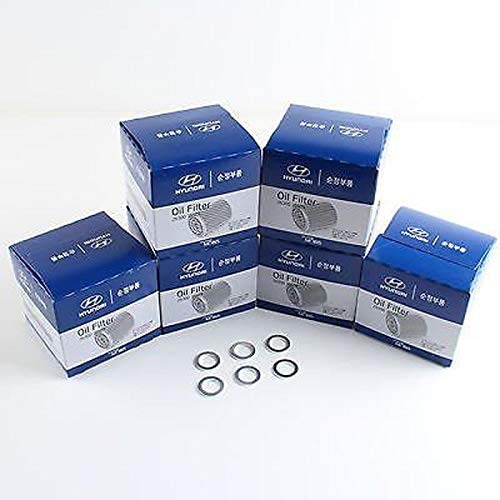 HYUNDAI Genuine OEM Oil Filter 26300-35505 (New Version of 35504) - 6 Pack, High-Quality Material