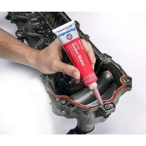 Permatex High-Temp Red RTV Silicone Gasket, 3 oz - Model 81160, Durable Silicone Sealant