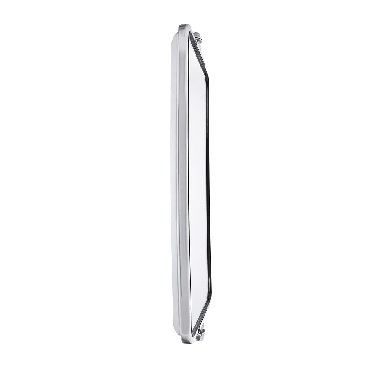 United Pacific Heated Stainless Steel West Coast Mirror 7" x 16" - Silver for Peterbilt Kenworth Freightliner