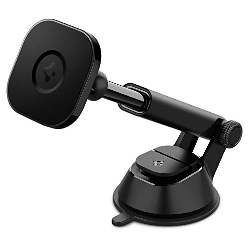 Spigen Dashboard & Windshield Car Mobile Holder [Strong Suction Cup][Extendable Arm] For Iphone 16/15/14/13/12 Series And Magsaf