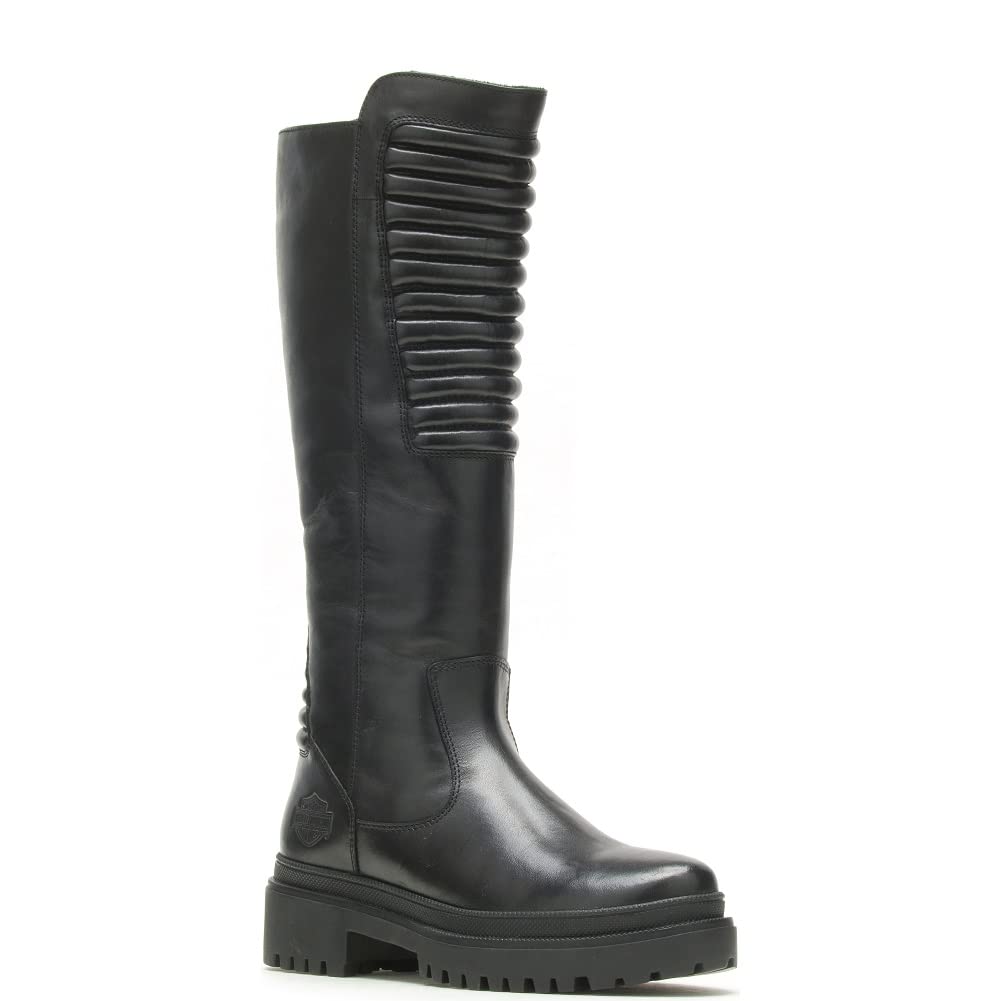 Harley-Davidson Women's Kamton 13.5-Inch Motorcycle Boots, D87216 (Black, 7)