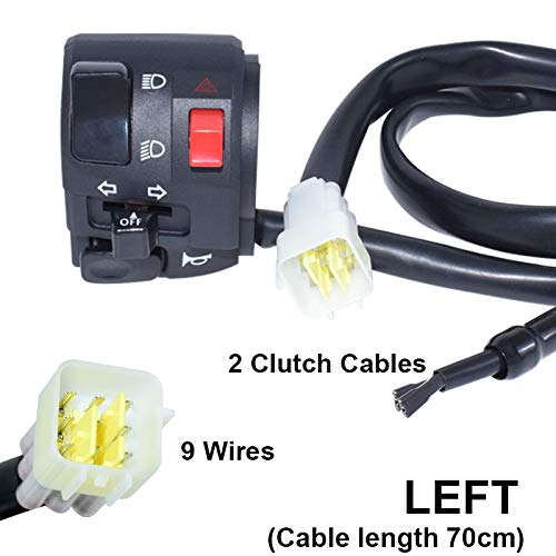 7/8'' 22Mm Atv Motorcycle Handlebar Control Switches Left Right For Horn Button Turn Signal Electric Fog Lamp Light Start Kill W