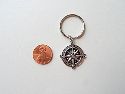 Compass Keychain, I'D Be Lost Without You Keychain, Couples Keychain, Best Friends Keychain
