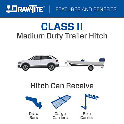 Draw-Tite 24959 Class 1 Trailer Hitch, 1.25 Inch Receiver, Black, Compatible With 2013-2015 Subaru Xv Crosstrek, 2008-2021 Subaru Impreza