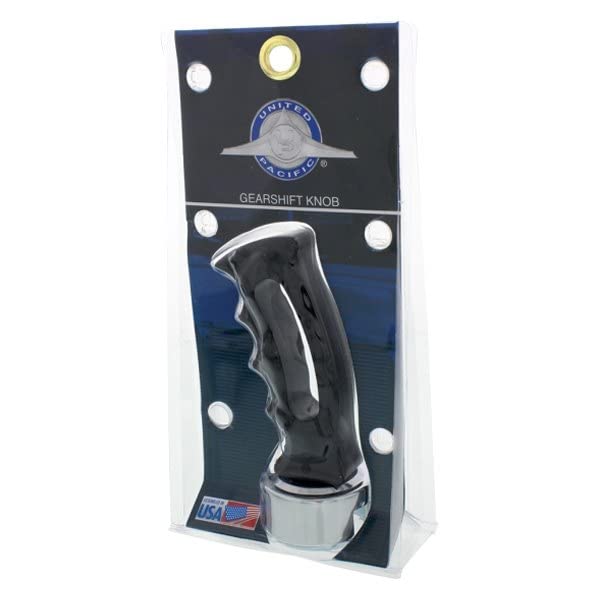 United Pacific 70694 - Manual Transmission Shift Knob - Black ''Slot'' 13/15/18 Speed Gearshift Knob With Adapter