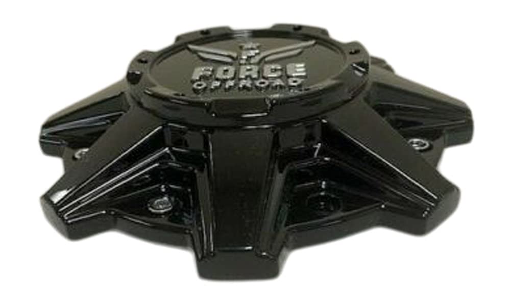 Force Offroad Wheels Center Cap - Gloss Black - 8.5 Inch Diameter Wheel Accessory