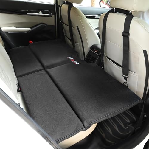 Allextreme S52 Non Inflatable Car Bed Portable & Foldable Design Polyester Fabric Back Seat Sleeping Mattress Universal Fit For