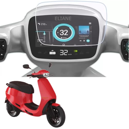 Eliane Screen Guards Protector Compatible With Ola S1, Pro, Air Ev Scooter Edge To Full Coverage Easy Installation Kit, Transpar