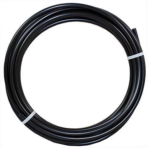 4Lifetimelines Nylon Fuel Repair Tubing Coil, 5/16'' (8Mm) X 25' Tube Pneumatic Hose Pipe For Air Or Fluid Transfer Black, Nylon