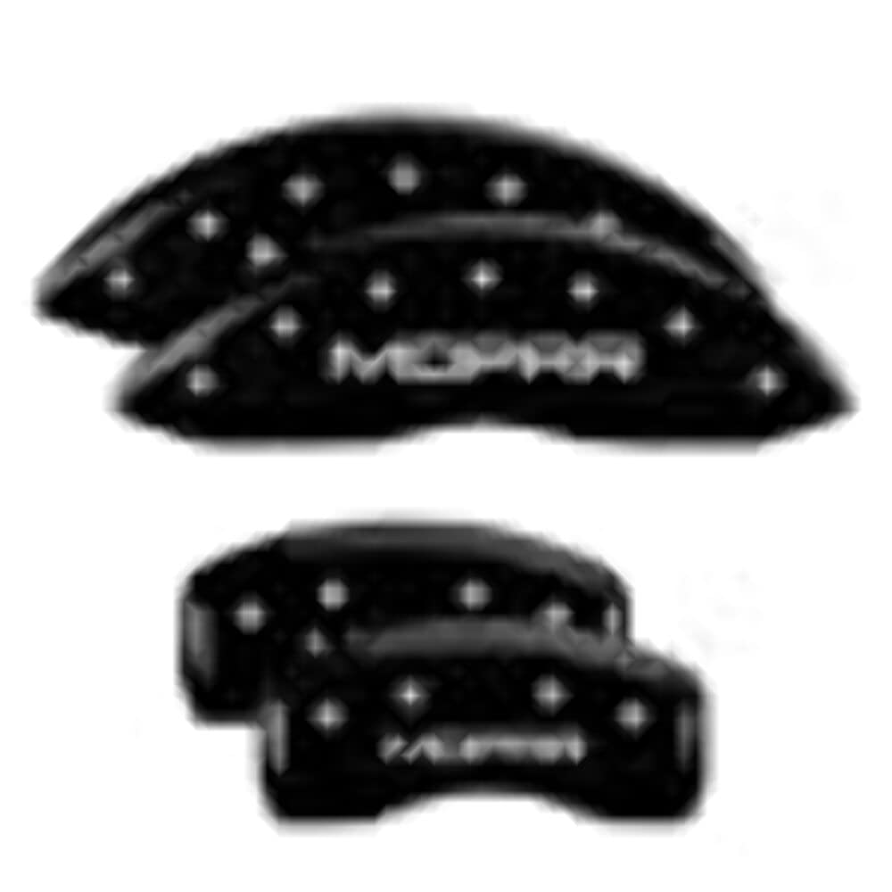 Mgp Caliper Covers 42021Smopbk Mopar Black Powder Coat Finish, Silver Characters, Set Of 4
