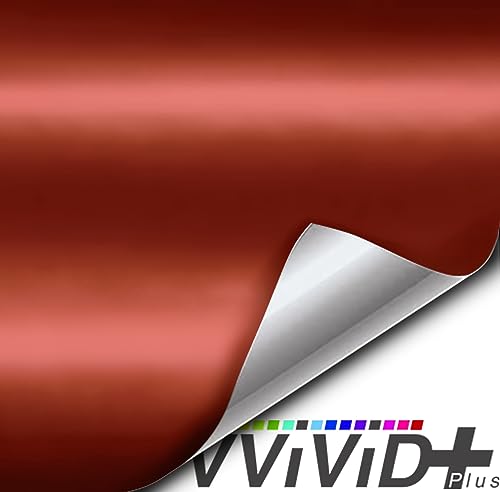 Vvivid Copper Satin Chrome Vinyl Wrap Stretch Conform Diy Easy To Use Air-Release Adhesive (3Ft X 5Ft)