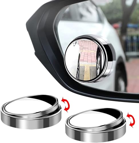 Dlest 360 Rotatable Field Of View, Convex Wideangle Car Blind Spot Mirror Hd Crystal Glass Waterproof Durable Traffic Safety, S