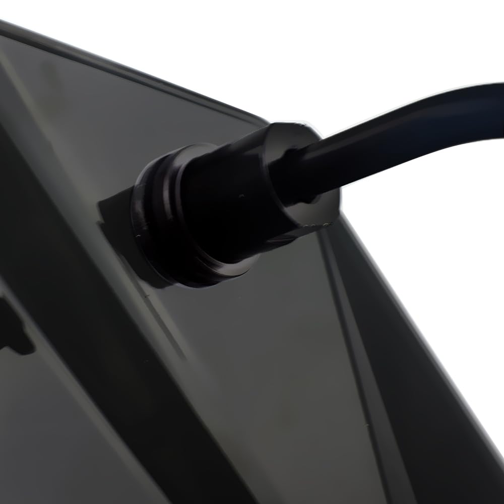 16.5'' Motorcycle Windscreen Wave Windshield Motorbike Wind Deflector Universal Smoke Color w/Universal Handle Bar Clamp Mountin